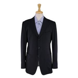 Reporter Quick Jacket Black Patch Pocket Super 110s Wool Unstructured Blazer 40R